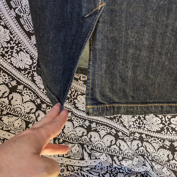 Ann Taylor Dark Denim Midi Skirt Sz 12 - Picture 7 of 7